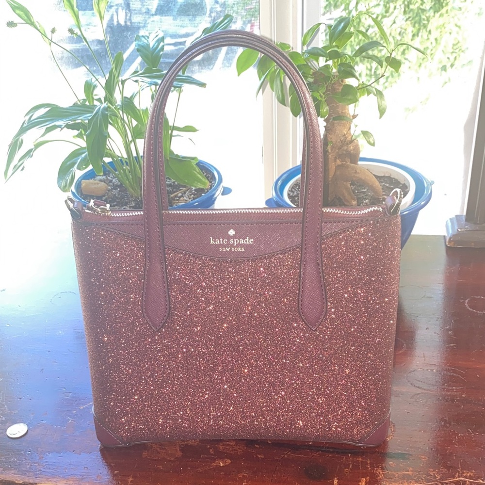 Kate Spade Sparkling Burgundy Satchel - Picture 3 of 5